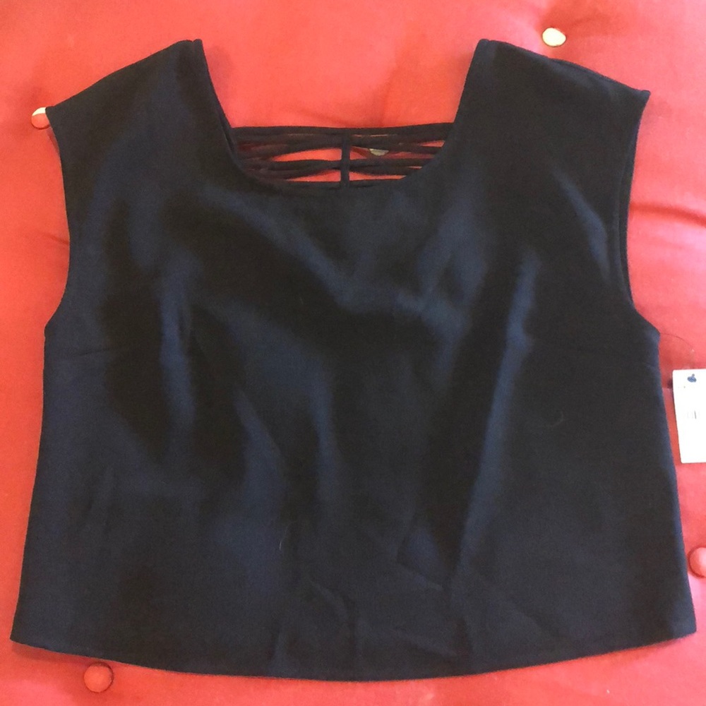 Express black crop top size s